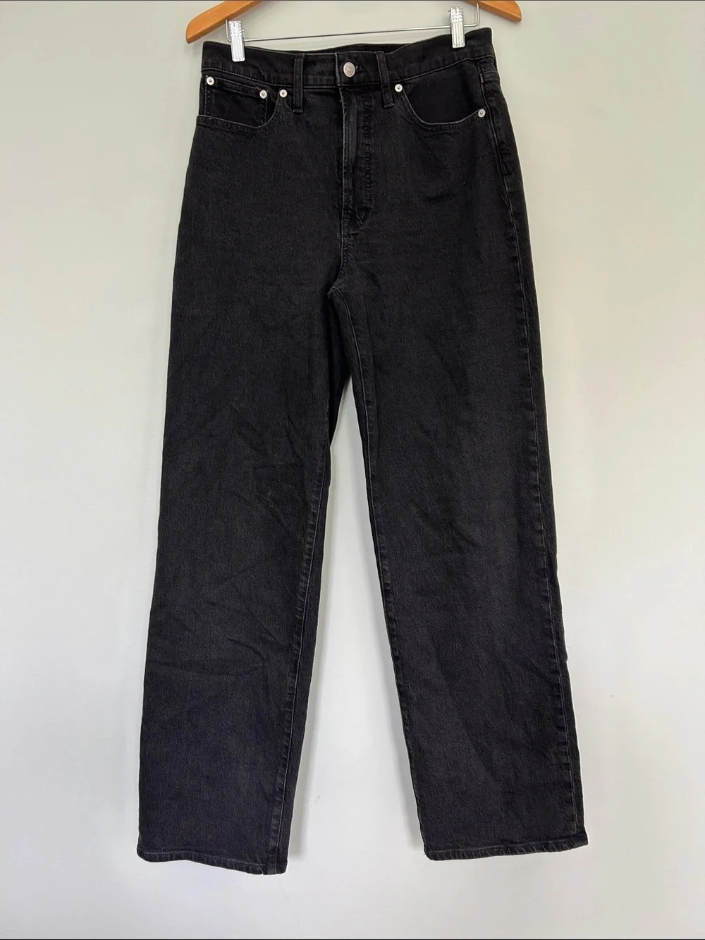 Madewell Black Straight Jeans